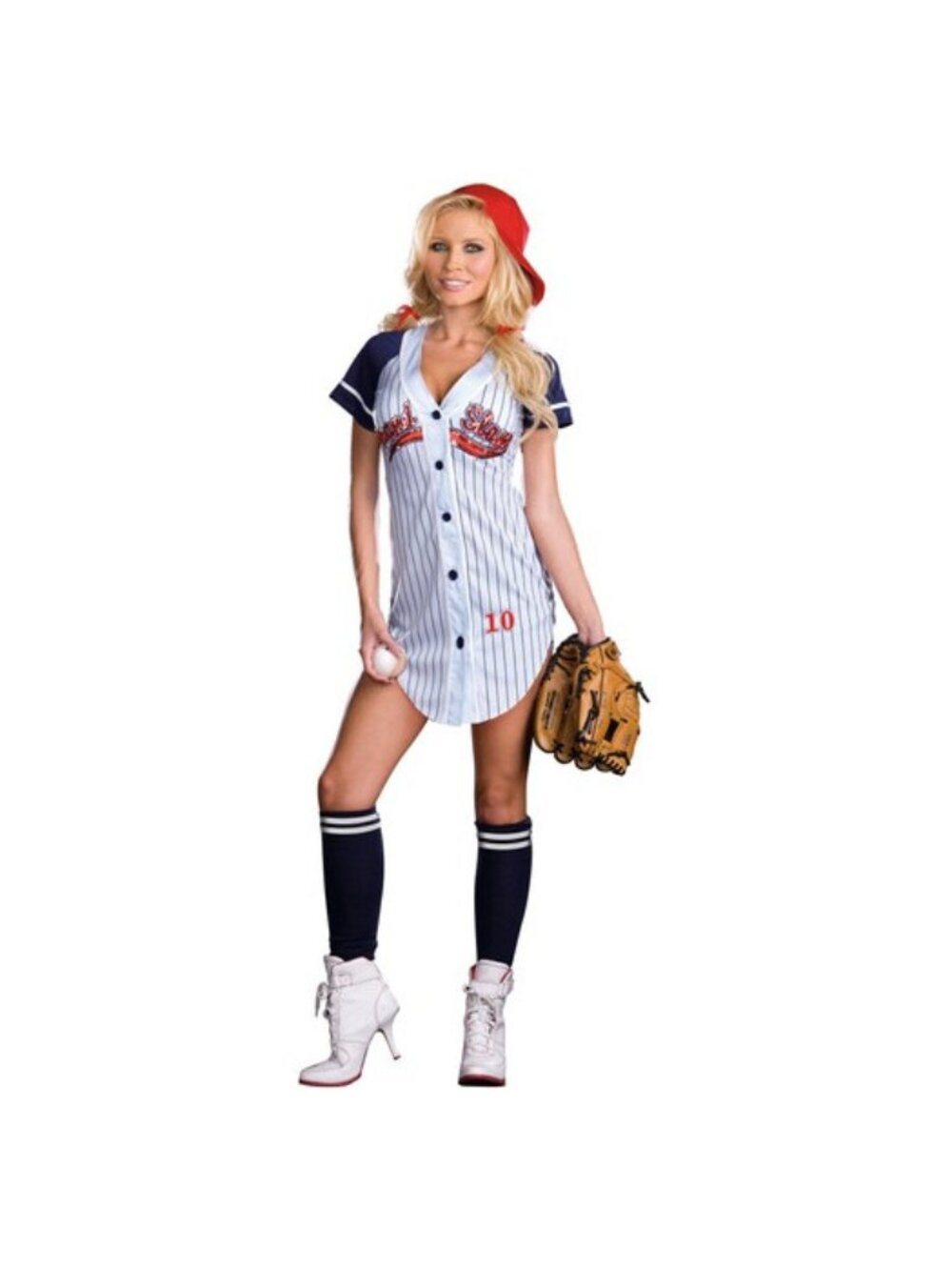 Adult's Womens Baseball Grand Slam Player Costume